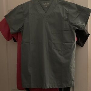 All Heart Sage Green V-Neck Scrub 2PC set new never worn